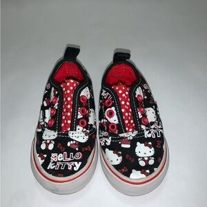 Hello Kitty Vans Toddler Shoes size 5c- Black and Red